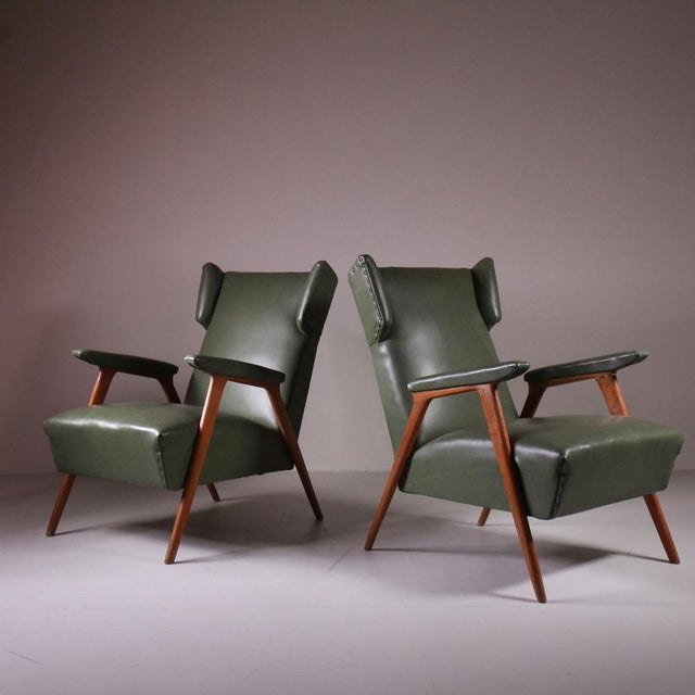 Set of Green Bergeres, 1950s For Sale - Image 11 of 11