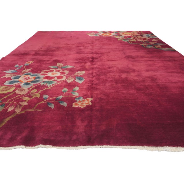 Art Deco Antique Chinese Art Deco Rug, 08'09 X 11'06 For Sale - Image 3 of 14