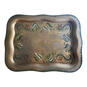 Georges Briard MCM Gold Scalloped Tray
