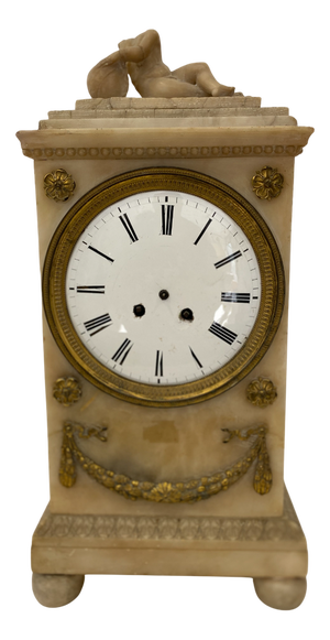 Alabaster Mantel Clock, 1800s