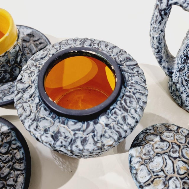 1960s Mid-Century Ceramic Coffee Service, 1960s, Set of 7 For Sale - Image 5 of 11