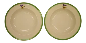 Lenox China New York Yacht Club W/ Private Signal Flag Soup Bowls - a Pair