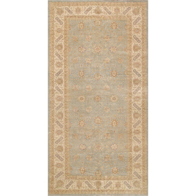 2020s Pasargad Home Sultanabad Lamb's Wool Area Rug, 10' 2" X 19' 9", L. Blue For Sale - Image 5 of 5