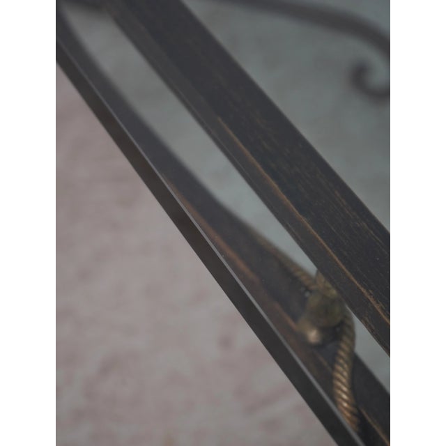 Gold Regency Style Iron Base Tassel Design Coffee Table For Sale - Image 8 of 14