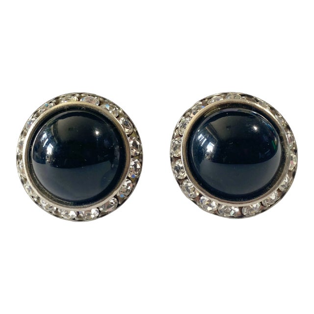 Vintage West Germany Clip-On Silver Tone Earrings For Sale