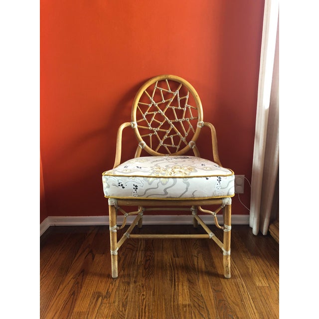 Goldenrod Late 20th Century Cracked Ice McGuire Chair For Sale - Image 8 of 8