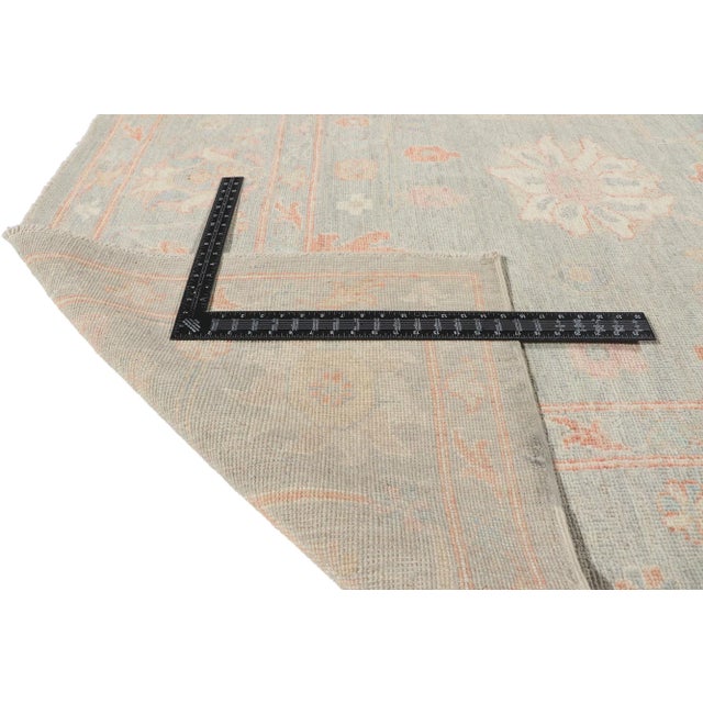 2010s Vintage Pastel Modern Oushak Rug - 8'10 X 12'00 For Sale - Image 5 of 9