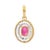 Not Yet Made - Made To Order 18k Yellow Gold Oval Cut Natural Ruby Double Layer Diamonds Pendant For Sale - Image 5 of 6