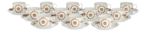Porcelain Tea Cups and Saucers from Vista Alegre, Set of 24