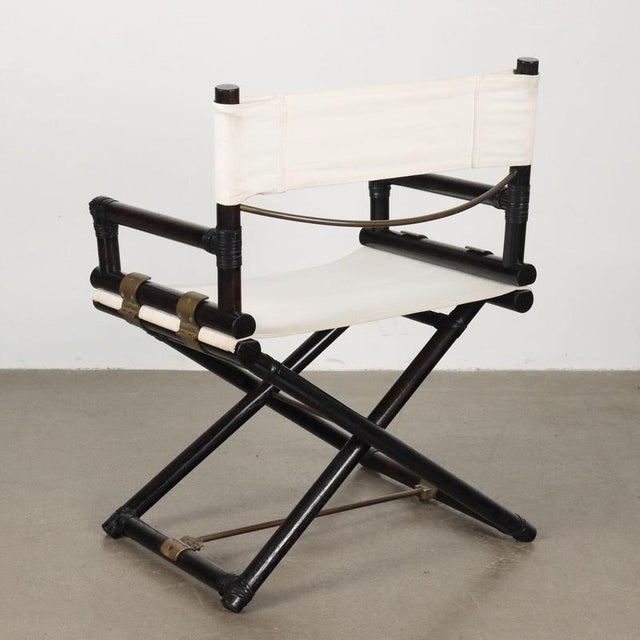 Lyda Levi Fabric Chair from McGuire, 1980s For Sale - Image 9 of 11