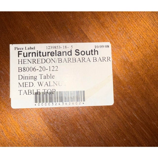 Brown Barbara Barry for Henredon Celestial Walnut Oval Dining Table & 8 Chairs – Starburst Inlay For Sale - Image 8 of 12