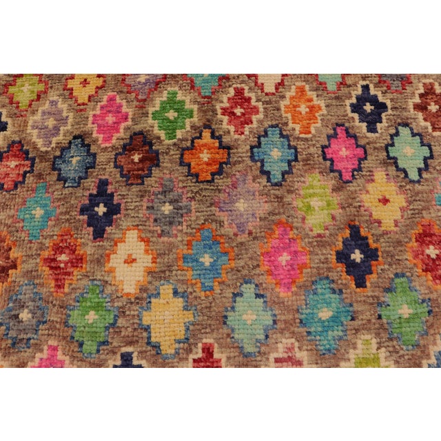 1990s Boho Chic Balochi Brown/Beige Wool Rug - 3'3''x5'1'' For Sale - Image 5 of 11