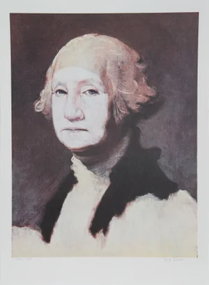 George Deem, George Washington With Powder, Lithograph