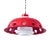 Ceiling Lamp with Red Enamel Overlay, 1960s For Sale