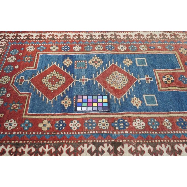 Antique Fachralo Kazak Rug 3'4'' x 3'9'' For Sale - Image 10 of 11