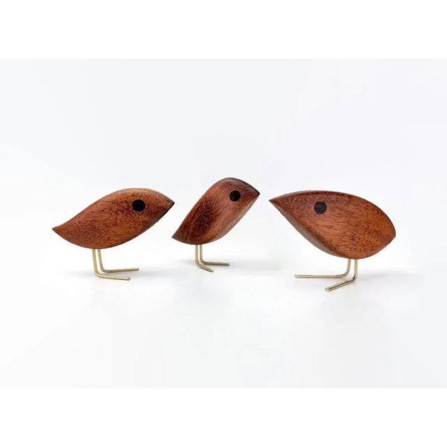 Not Yet Made - Made To Order Early 21st Century Danish Modern Mahogany Jacob Hermann Style Birds - Set of 3 For Sale - Image 5 of 10