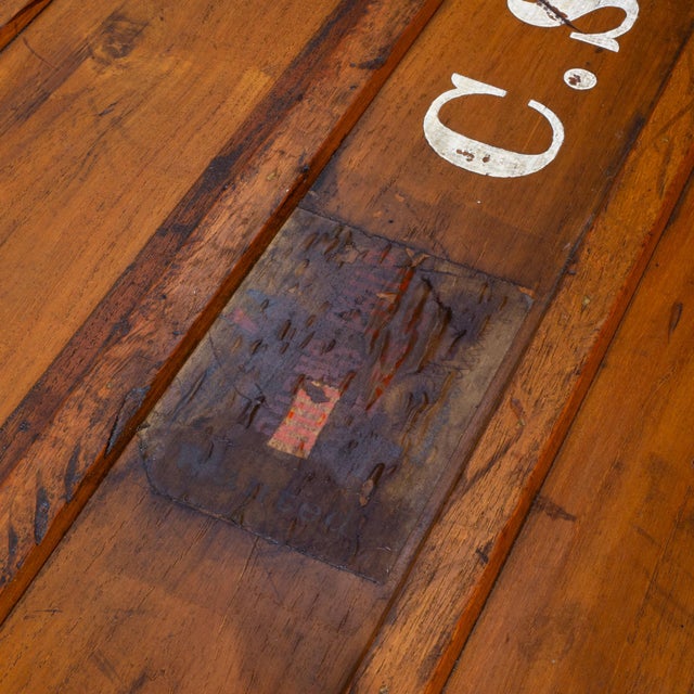 19th Century 19th C. Monogrammed Travel Blanket Chest Trunk For Sale - Image 5 of 14
