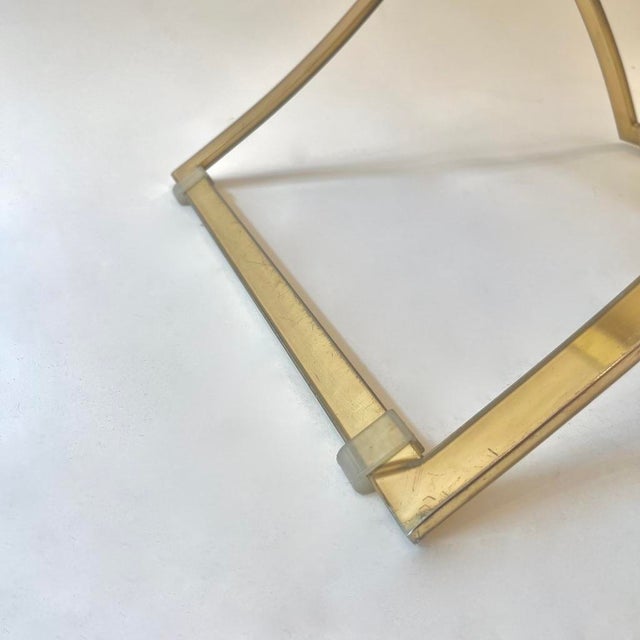 Vintage Luisa Folding Chairs in Leather and Brass by Marcello Cuneo for Mobel Italia, 1970, Set of 6 For Sale - Image 15 of 18