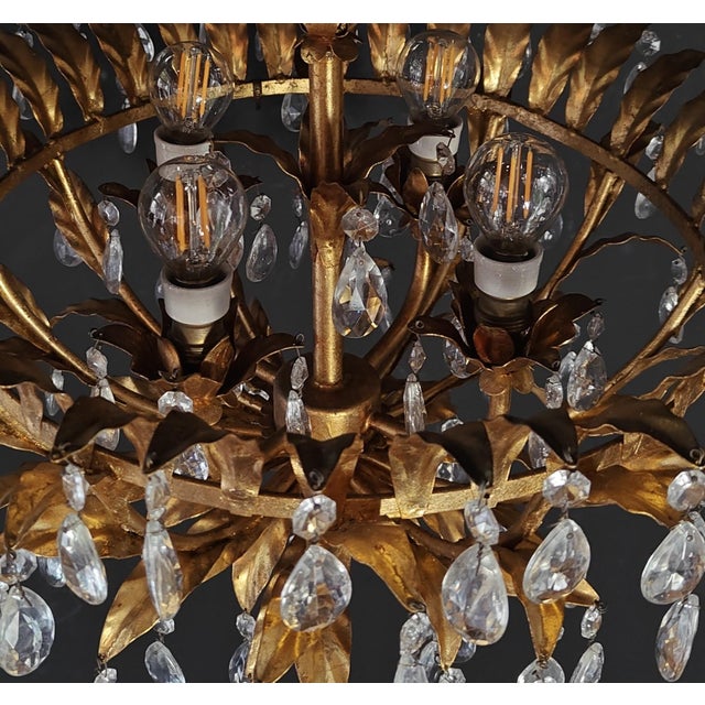 Metal Vintage Italian Chandelier from Banci Firence For Sale - Image 7 of 10