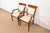 Baker Furniture Company Baker Furniture Modern Regency Cherry Wood Upholstered Armchairs, Pair For Sale - Image 4 of 12