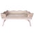 2020s Artifacts Rattan Scallop Design Breakfast Tray with Wooden Legs with Glass insert, White Wash For Sale - Image 5 of 5