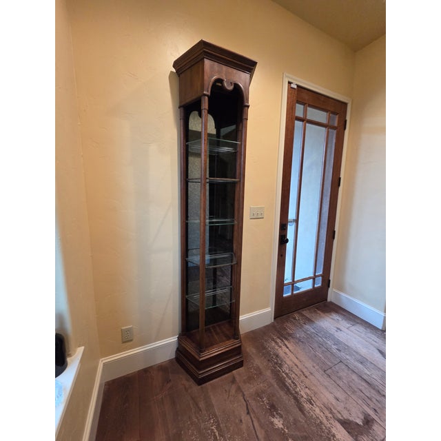 Wood Vintage Mirrored Display Shelf For Sale - Image 7 of 8