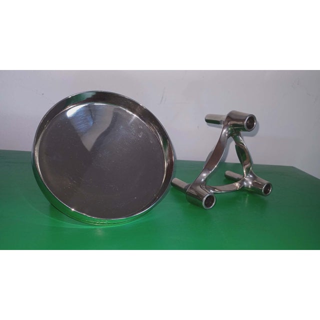 1970s Modular Candleholder and Bowl by Ceasar Stoffi and Fritz Nagel for BMF, 1970s, Set of 2 For Sale - Image 5 of 14