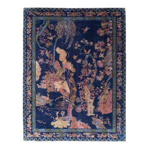 Galerie Shabab Collection Mid-20th Century Chinese Peking Inspired English Axminster Room Size Carpet