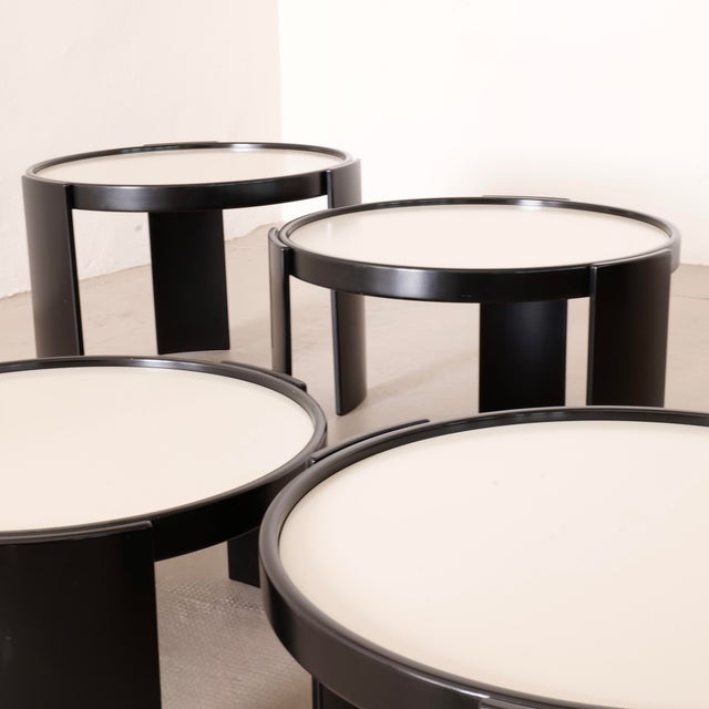 Cassina Vintage 783 Nesting Tables by Gianfranco Fratti for Cassina, 1980s, Set of 4 For Sale - Image 4 of 9