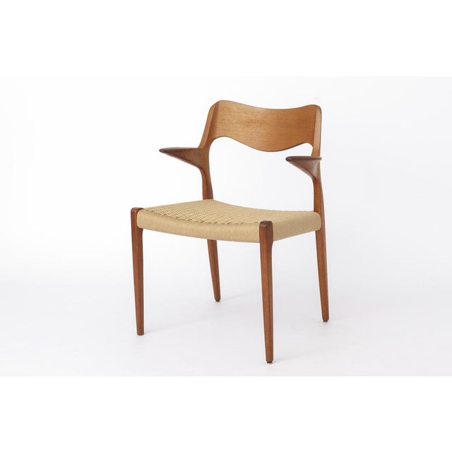 Mid-Century Modern Danish Model 55 Armchair in Teak by Niels Otto (N. O.) Møller for J. L. Møllers, 1950s For Sale - Image 10 of 10