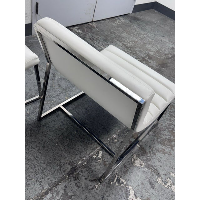 Noble House Leather Taher Chairs, Pair For Sale In San Francisco - Image 6 of 12