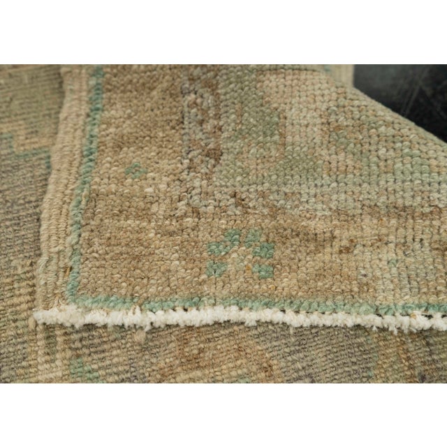 Turkish Mini Rug Oriental Hand Knotted Vintage Rug 1'10" x 3'7" #21026 For Sale In Houston - Image 6 of 8