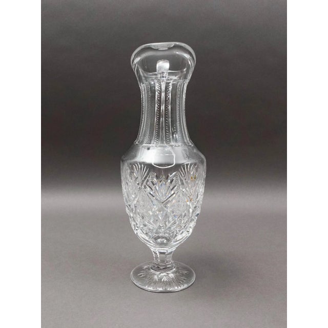 Mid-Century Modern Mid 20th Century St. Louis France Florence Cut Crystal Water Jug Pitcher Beverage Holder For Sale - Image 3 of 9