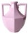 Vintage Lavender Postmodern Double Handle Ceramic Vase For Sale
