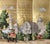 Reserved Order for Hand Painted Indian Panoramic Mural on Gold Metallic - 5-Panels For Sale