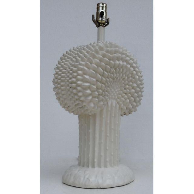 Boho Chic John Dickinson Plaster Palm Cactus Lamp For Sale - Image 3 of 11