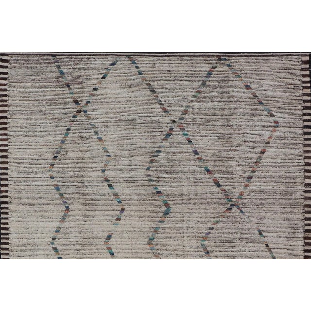 Modern Casual Tribal Rug by Keivan Woven Arts, Hand-Knotted Wool 9'0 X 12'0 For Sale - Image 4 of 12
