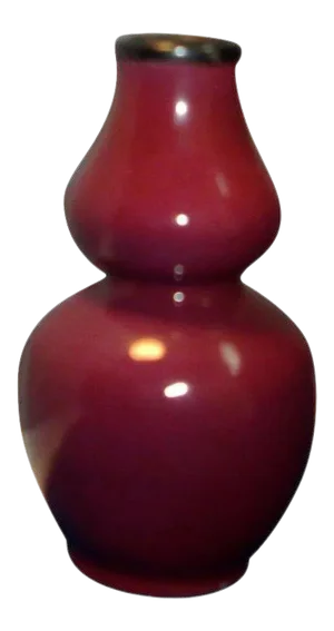 18th Century Small Chinese Porcelain Sang de Boeuf Oxblood Gourd Shaped Vase