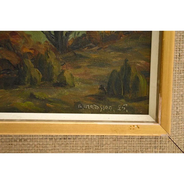 A. Madssen, Impressionist Style Landscape, 1925, Oil on Canvas For Sale - Image 6 of 8