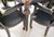 Late 20th Century Hooker Furniture Ebonized Leather Games Table & Four Cowhide Armchairs For Sale - Image 12 of 17