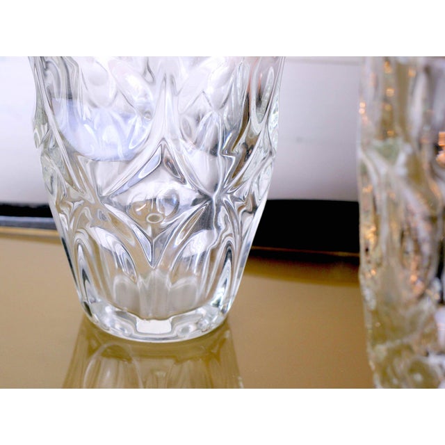 Pair of Cut Crystal Vases, France, 1970s For Sale - Image 4 of 5