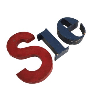 French Industrial Sie Letters, 1940s, Set of 3 For Sale