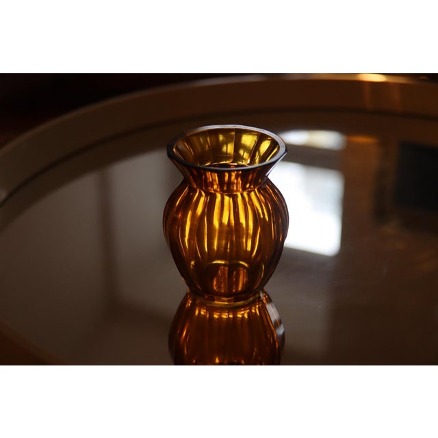 Amber-Colored Glass Vase by Moser Karlsbad for Moser, 1920s For Sale - Image 4 of 6