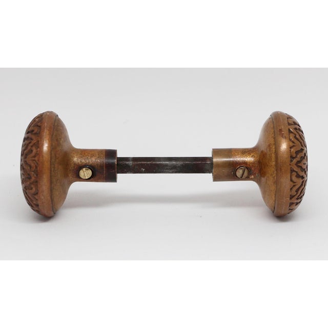 Traditional Vernacular 8 Fold Bronze Russell & Erwin Passage Door Knobs For Sale - Image 3 of 5