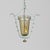 Mid-Century Modern Mid 20th Century Swedish Modern Style Painted Metal & Amber Glass Pendant Ceiling Lamp For Sale - Image 3 of 5