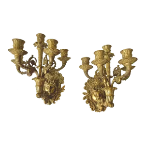 Empire Style Sconces, a Pair