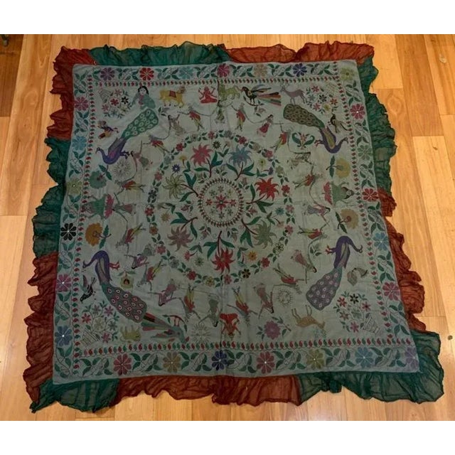 1990s Indian Embroidered Textile For Sale In San Francisco - Image 6 of 6