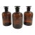 Vintage Amber Color Glass Pharmacy Apothecary Bottles - Set of 3 For Sale