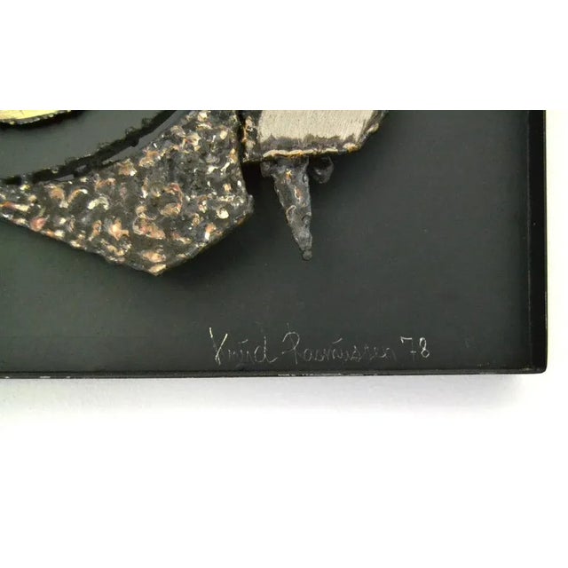Metal Wall Plaque by Knud Rasmussen, 1978, in Flawless conditions. Designed 1970 to 1979 This piece has an attribution...