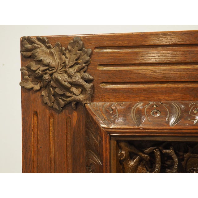 French Pair of Large Antique French Oak Framed Hunt Plaques, P. Lecourtier (1851-1925) For Sale - Image 3 of 18